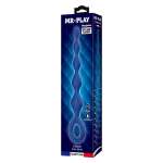 MR PLAY - BLUE SILICONE ANAL BEADS & ANAL PLUG 20.4 CM