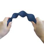 MR PLAY - BLUE SILICONE ANAL BEADS & ANAL PLUG 20.4 CM