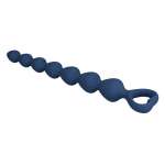 MR PLAY - BLUE SILICONE ANAL BEADS & ANAL PLUG 26.7 CM