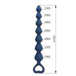 MR PLAY - BLUE SILICONE ANAL BEADS & ANAL PLUG 26.7 CM