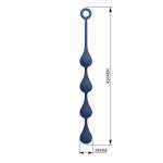 MR PLAY - BLUE SILICONE ANAL BEADS SIZE L 42.6 CM