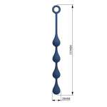 MR PLAY - BLUE SILICONE ANAL BEADS SIZE M 33 CM