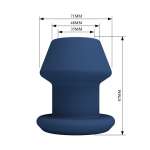 MR PLAY - JACK BLUE SILICONE HOLLOW ANAL PLUG SIZE M