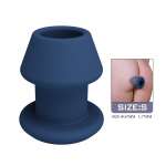 MR PLAY - JACK BLUE SILICONE HOLLOW ANAL PLUG SIZE S