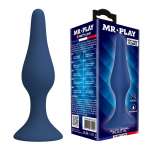 MR PLAY - TAPERED SILICONE ANAL PLUG BLUE XL