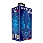 MR PLAY - TEXTURED ANAL PLUG WITH RING BLUE L