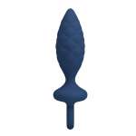 MR PLAY - TEXTURED ANAL PLUG WITH RING BLUE M