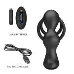 MR PLAY - VIBRATING ANAL PLUG WITH PENIS RING REMOTE CONTROL