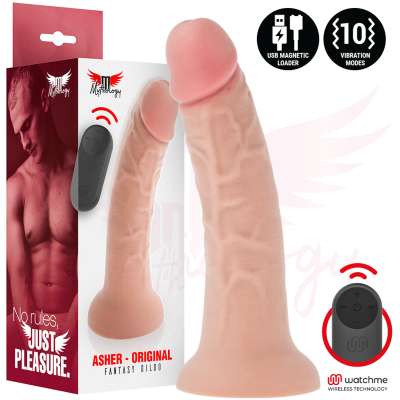 MYTHOLOGY - ASHER ORIGINAL DILDO M - VIBRATOR + REMOTE CONTROL WITH WATCHME WIRELESS TECHNOLOGY