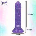 MYTHOLOGY - Lyra 10 silikonidildo 17 cm Ø 3,6 cm violetti pilkullinen