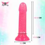 MYTHOLOGY - Lyra 7 silikoninen dildo 17 cm Ø 3,6 cm pinkki kultainen kirjava