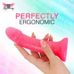 MYTHOLOGY - Lyra 7 silikoninen dildo 17 cm Ø 3,6 cm pinkki kultainen kirjava