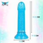 MYTHOLOGY - Lyra 8 silikonidildo 17 cm Ø 3,6 cm vaaleansininen platinahohtoinen