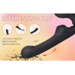 NALONE - ALLOW DUAL VIBE WITH ROTATION AND THRUSTING BLACK