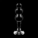 NEBULA SERIES BY IBIZA - MODEL 1 ANAL PLUG BOROSILICATE GLASS CLEAR 10.5 CM -O- 3 CM