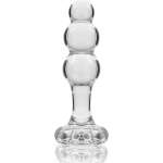 NEBULA SERIES BY IBIZA - MODEL 1 ANAL PLUG BOROSILICATE GLASS CLEAR 10.5 CM -O- 3 CM