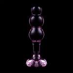 NEBULA SERIES BY IBIZA - MODEL 1 ANAL PLUG BOROSILICATE GLASS PINK 10.5 CM -O- 3 CM