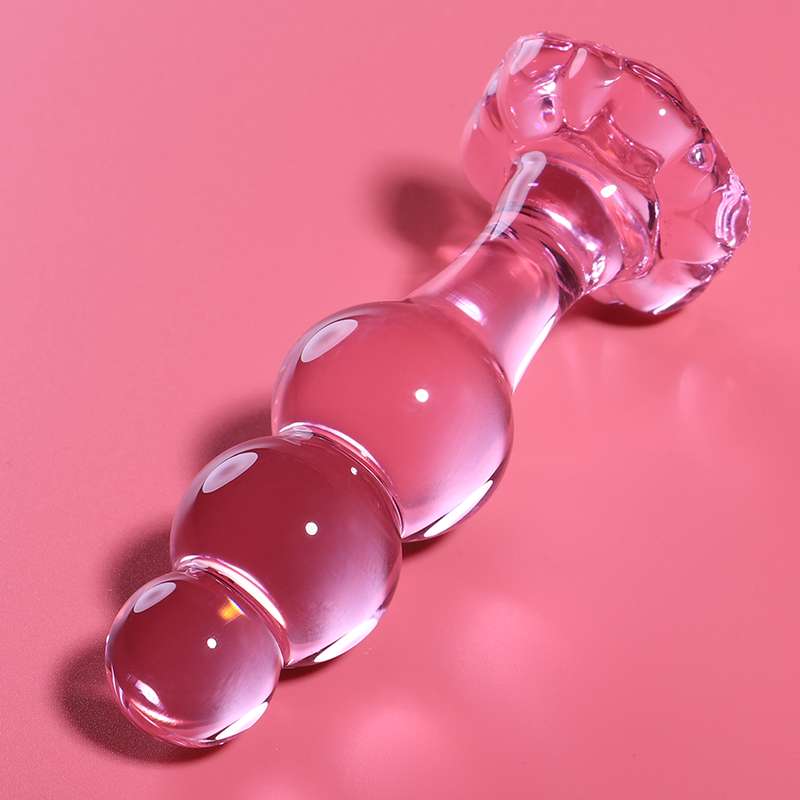 NEBULA SERIES BY IBIZA - MODEL 1 ANAL PLUG BOROSILICATE GLASS PINK 10.5 CM -O- 3 CM