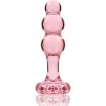 NEBULA SERIES BY IBIZA - MODEL 1 ANAL PLUG BOROSILICATE GLASS PINK 10.5 CM -O- 3 CM