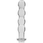 NEBULA SERIES BY IBIZA - MODEL 10 DILDO BOROSILICATE GLASS CLEAR 16.5 CM -O- 3.5 CM