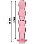 NEBULA SERIES BY IBIZA - MODEL 10 DILDO BOROSILICATE GLASS PINK 16.5 CM -O- 3.5 CM