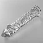 NEBULA SERIES BY IBIZA - MODEL 12 DILDO BOROSILICATE GLASS CLEAR 17 CM -O- 3.5 CM