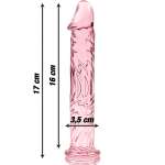 NEBULA SERIES BY IBIZA - MODEL 12 DILDO BOROSILICATE GLASS PINK 17 CM -O- 3.5 CM