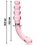 NEBULA SERIES BY IBIZA - MODEL 14 DILDO BOROSILICATE GLASS PINK 18.5 CM -O- 3 CM