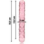 NEBULA SERIES BY IBIZA - MODEL 15 DILDO BOROSILICATE GLASS PINK 18.5 CM -O- 3 CM