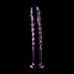 NEBULA SERIES BY IBIZA - MODEL 16 DILDO BOROSILICATE GLASS PINK 18.5 CM -O- 3 CM