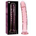 NEBULA SERIES BY IBIZA - MODEL 16 DILDO BOROSILICATE GLASS PINK 18.5 CM -O- 3 CM