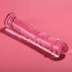 NEBULA SERIES BY IBIZA - MODEL 16 DILDO BOROSILICATE GLASS PINK 18.5 CM -O- 3 CM