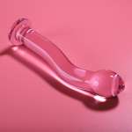 NEBULA SERIES BY IBIZA - MODEL 18 DILDO BOROSILICATE GLASS PINK 18.5 CM -O- 3.5 CM