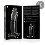 NEBULA SERIES BY IBIZA - MODEL 19 DILDO BOROSILICATE GLASS CLEAR 18.5 CM -O- 4 CM