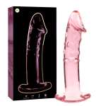 NEBULA SERIES BY IBIZA - MODEL 19 DILDO BOROSILICATE GLASS PINK 18.5 CM -O- 4 CM
