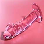 NEBULA SERIES BY IBIZA - MODEL 19 DILDO BOROSILICATE GLASS PINK 18.5 CM -O- 4 CM