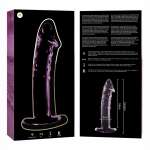 NEBULA SERIES BY IBIZA - MODEL 19 DILDO BOROSILICATE GLASS PINK 18.5 CM -O- 4 CM