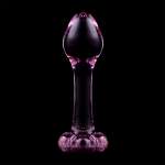 NEBULA SERIES BY IBIZA - MODEL 2 ANAL PLUG BOROSILICATE GLASS PINK 11 CM -O- 3.5 CM