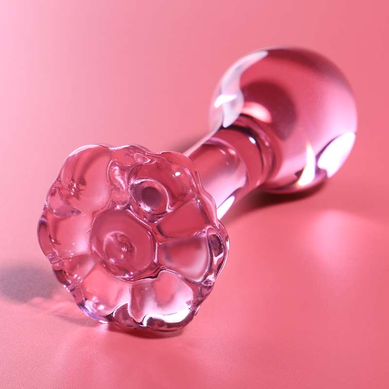 NEBULA SERIES BY IBIZA - MODEL 2 ANAL PLUG BOROSILICATE GLASS PINK 11 CM -O- 3.5 CM