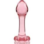 NEBULA SERIES BY IBIZA - MODEL 2 ANAL PLUG BOROSILICATE GLASS PINK 11 CM -O- 3.5 CM