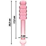 NEBULA SERIES BY IBIZA - MODEL 20 DILDO BOROSILICATE GLASS PINK 20.5 CM -O- 3 CM