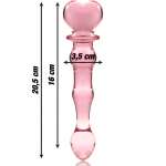 NEBULA SERIES BY IBIZA - MODEL 21 DILDO BOROSILICATE GLASS PINK 20.5 CM -O- 3.5 CM