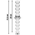 NEBULA SERIES BY IBIZA - MODEL 22 DILDO BOROSILICATE GLASS CLEAR 21.5 CM -O- 2.5 CM