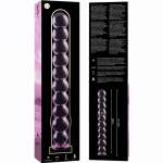 NEBULA SERIES BY IBIZA - MODEL 22 DILDO BOROSILICATE GLASS PINK 21.5 CM -O- 2.5 CM