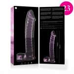 NEBULA SERIES BY IBIZA - MODEL 23 DILDO BOROSILICATE GLASS PINK 21.5 CM -O- 4 CM