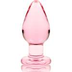 NEBULA SERIES BY IBIZA - MODEL 3 ANAL PLUG BOROSILICATE GLASS PINK 11 CM -O- 5 CM
