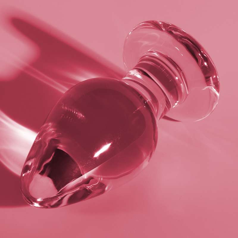 NEBULA SERIES BY IBIZA - MODEL 3 ANAL PLUG BOROSILICATE GLASS PINK 11 CM -O- 5 CM