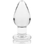 NEBULA SERIES BY IBIZA - MODEL 3 ANAL PLUG BOROSILICATE GLASS TRANSPARENT 11 CM -O- 5 CM
