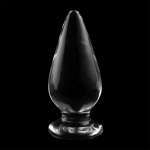 NEBULA SERIES BY IBIZA - MODEL 4 ANAL PLUG BOROSILICATE GLASS CLEAR 11 CM -O- 5 CM