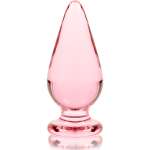 NEBULA SERIES BY IBIZA - MODEL 4 ANAL PLUG BOROSILICATE GLASS PINK 11 CM -O- 5 CM